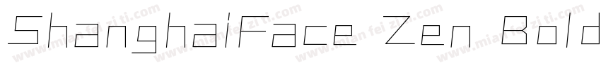 ShanghaiFace Zen BoldGB20字体转换